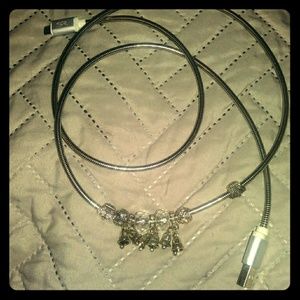 Bling beaded charger long